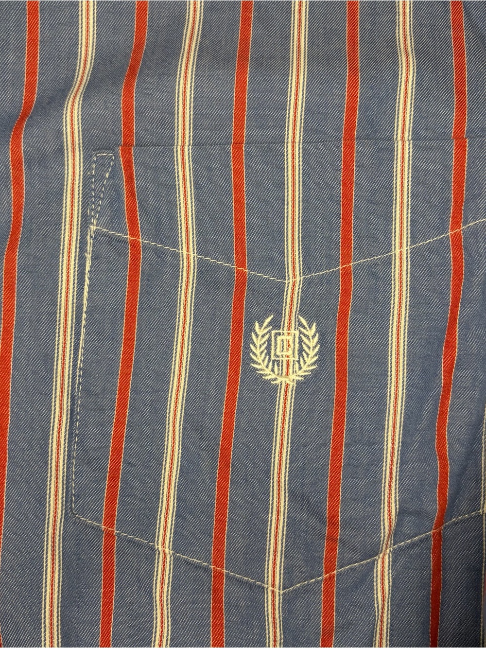 Chaps Men’s Striped Button-Down Shirt - Americana Stripes (Size XL) - Picture 4 of 9